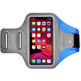 Mobigear Easy Fit Handyhalterung Joggen Huawei P10 Sporthülle Neopren Sportarmband - Blau