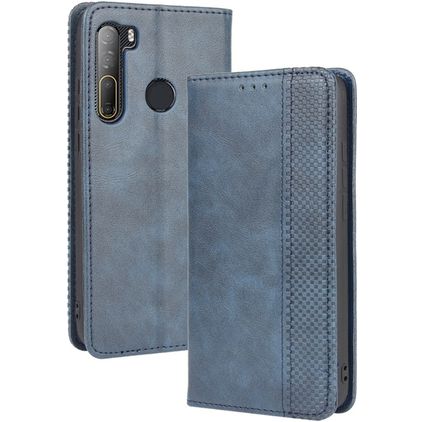 Mobigear Sensation HTC Desire 20 Pro Hülle Klapphülle Geldbörse - Blau