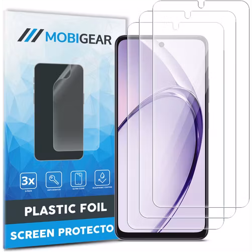 Mobigear OPPO A40 Displayschutz Schutzfolie - Hüllenfreundlich (3er Pack)