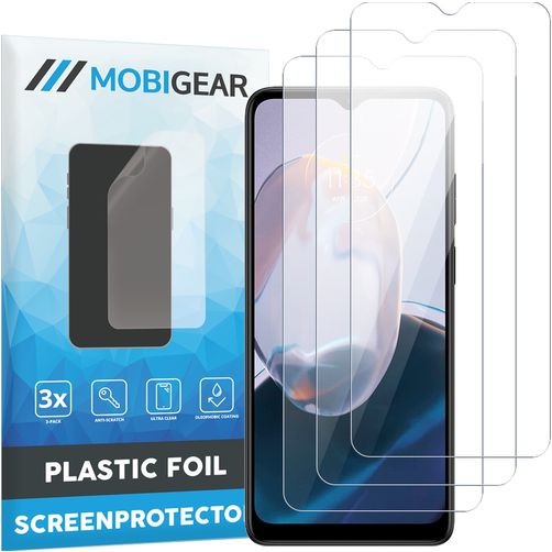 Mobigear Motorola Moto E22i Displayschutz Schutzfolie - Hüllenfreundlich (3er Pack)