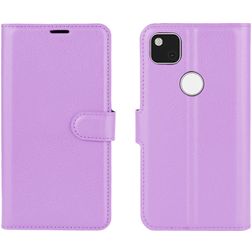 Mobigear Classic Google Pixel 4a Hülle Klapphülle Geldbörse - Lila