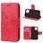 Mobigear Flowers iPhone 12 Mini Hülle Klapphülle Geldbörse - Rot