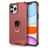 Mobigear Honeycomb Ring iPhone 12 Pro Max Hülle Hardcase Backcover Stoßfest mit Ringhalter - Rot