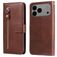 Mobigear Zipper iPhone 17 Pro Max Hülle Klapphülle Geldbörse - Braun