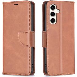 Mobigear Excellent Samsung Galaxy S24 FE Hülle Klapphülle Geldbörse - Braun