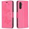 Mobigear Butterfly Samsung Galaxy A24 Klapphülle Portemonnaie - Magenta