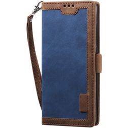 Mobigear Two Tone Huawei P40 Pro Hülle Klapphülle Geldbörse - Braun / Blau