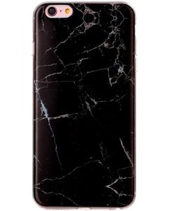 Mobigear Marble iPhone 6s Hülle Flexibles TPU Backcover - Schwarz