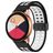 Mobigear Sport Plus Mag Silikon Smartwatch Armband Magnetverschluss - 22-mm-Universalanschluss - Schwarz / Weiß