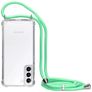 Mobiparts Lanyard Samsung Galaxy S21 Hardcase Handykette - Transparent / Grün