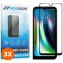 Mobigear Premium Motorola Defy (2021) Panzerglas Gehärtetes Glas Displayschutz - Hüllenfreundlich - Schwarz (3er Pack)