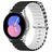 Mobigear Ocean Silikon Smartwatch Armband Dornschließe - 22-mm-Universalanschluss - Schwarz / Weiß