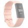 Mobigear Cross Silikon Fitbit Charge 4 Armband Dornschließe - Pink