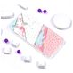 Mobigear Marble Huawei P20 Lite (2018) Hülle Flexibles TPU Backcover - Weiß / Pink