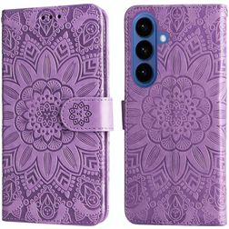 Mobigear Sunflower Samsung Galaxy S26 Plus Hülle Klapphülle Geldbörse - Lila
