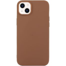 Mobigear Colors iPhone 14 Hülle Flexibles TPU Backcover - Braun