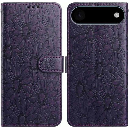 Mobigear Flowers iPhone Air Klapphülle Portemonnaie - Lila