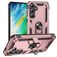Mobigear Armor ring Samsung Galaxy S24 FE Hülle Hardcase Backcover Stoßfest mit Ringhalter - Roségold