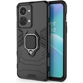 Mobigear Armor Ring OnePlus Nord 2T 5G Hülle Hardcase Backcover Stoßfest mit Ringhalter - Schwarz