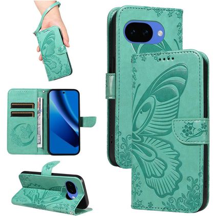 Mobigear Butterfly Google Pixel 10a Hülle Klapphülle Geldbörse - Grün