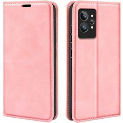 Mobigear Retro Slim Realme GT2 Pro Hülle Klapphülle Geldbörse - Pink