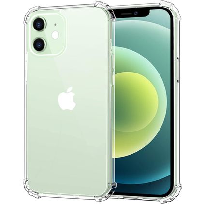 Mobigear Cushion Durchsichtig iPhone 12 Mini Hülle Flexibles TPU Backcover Stoßfest - Transparent