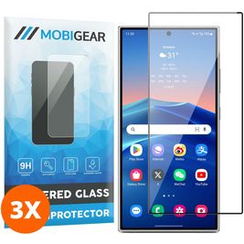 Mobigear Premium Samsung Galaxy S24 Ultra Panzerglas Gehärtetes Glas Displayschutz - Hüllenfreundlich (3er Pack)
