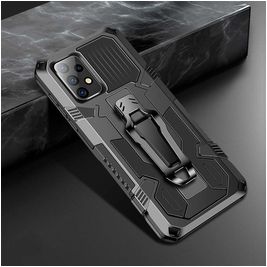 Mobigear Armor Stand Samsung Galaxy A52s 5G Hülle Hardcase Backcover Stoßfest mit Ständer - Schwarz