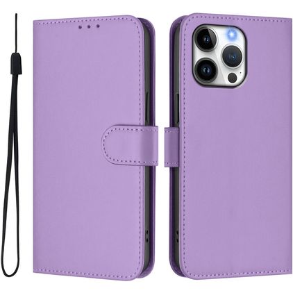 Mobigear Urban Wallet iPhone 16 Pro Max Hülle Klapphülle Geldbörse - Lila