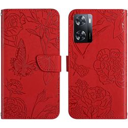 Mobigear Butterfly Realme Narzo 50 5G Hülle Klapphülle Geldbörse - Rot