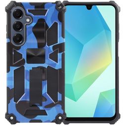 Mobigear Armor Stand Samsung Galaxy A16 Hardcase Backcover Shockproof mit Ständer - Dunkelblau