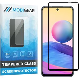 Mobigear Premium Xiaomi Redmi Note 10 5G Panzerglas Gehärtetes Glas Displayschutz - Hüllenfreundlich - Schwarz