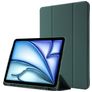 Mobigear Tri-Fold Gel iPad Air 11 Zoll (2025) Hülle TPU,Kunstleder Klapphülle + Stifthalter - Grün