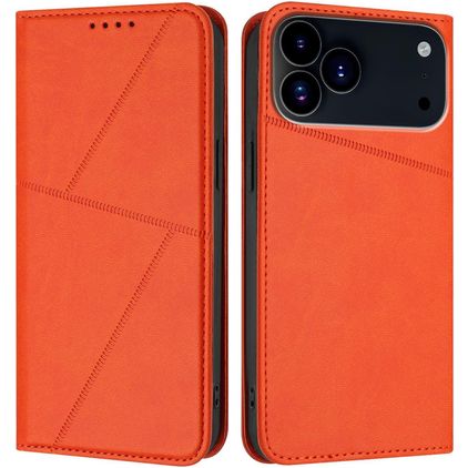 Mobigear Frosted Flip iPhone 17 Pro Hülle Klapphülle Geldbörse - Orange
