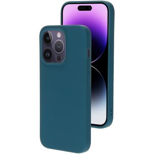 Mobiparts iPhone 14 Pro Silikon Hülle Backcover - Blueberry Blue