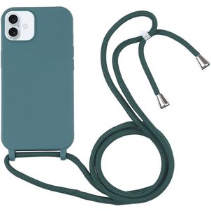 Mobigear Lanyard iPhone 16 Plus Silikon Handykette - Grün