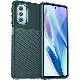 Mobigear Groove Motorola Moto G51 5G Hülle Flexibles TPU Backcover - Grün