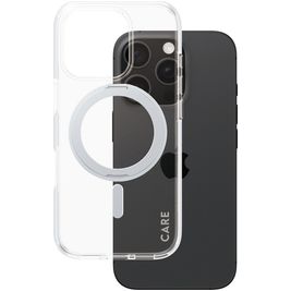 CARE by PanzerGlass Feature Case iPhone 16 Pro MagSafe Hülle Hardcase Backcover - Transparent / Silber