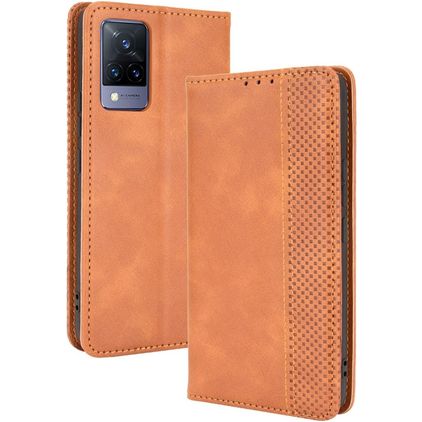 Mobigear Sensation Vivo V21 Hülle Klapphülle Geldbörse - Braun