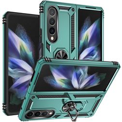 Mobigear Armor Ring Samsung Galaxy Z Fold 4 Hülle Hardcase Backcover Stoßfest mit Ringhalter - Grün