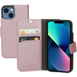 Mobiparts Saffiano Wallet iPhone 13 Mini Klapphülle Portemonnaie - Pink