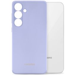 Mobilize Rubber Gelly Samsung Galaxy S24 Hülle Flexibles TPU Backcover - Pastel Purple
