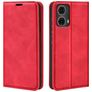 Mobigear Retro Slim Motorola Moto G85 Hülle Klapphülle Geldbörse - Rot