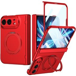 Mobigear Rotation Ring iPhone Duo MagSafe Hardcase Backcover mit Ringhalter - Rot