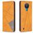 Mobigear Rhombus Slim Nokia 1.4 Hülle Klapphülle - Cognac
