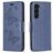 Mobigear Butterfly Samsung Galaxy S24 Plus Hülle Klapphülle Geldbörse - Blau