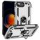 Mobigear Armor Ring iPhone 16e Hülle Hardcase Backcover Stoßfest mit Ringhalter - Silber