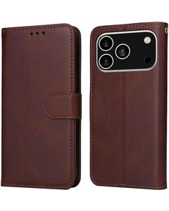 Mobigear Wallet iPhone 18 Pro Klapphülle Portemonnaie - Braun