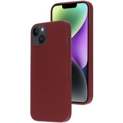 Mobiparts iPhone 14 Plus Silikon Hülle Backcover - Plum Red