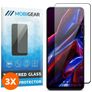 Mobigear Premium POCO X5 Panzerglas Gehärtetes Glas Displayschutz - Hüllenfreundlich - Schwarz (3er Pack)